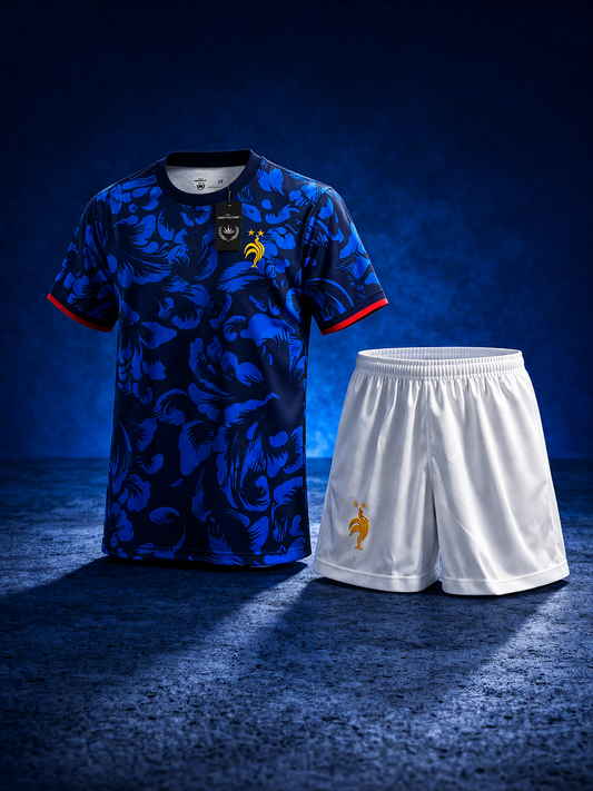 Ensemble France bleu/blanche - T-shirt & Short Enfants