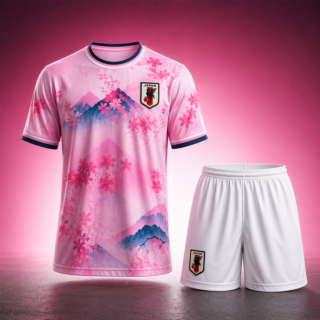 Ensemble Japon Rose - T-shirt & Short Adultes